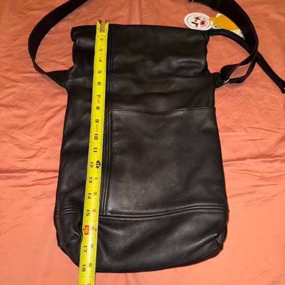 Hides in Hand Fold Over Black Deerskin Crossbody - Picture 5 of 10